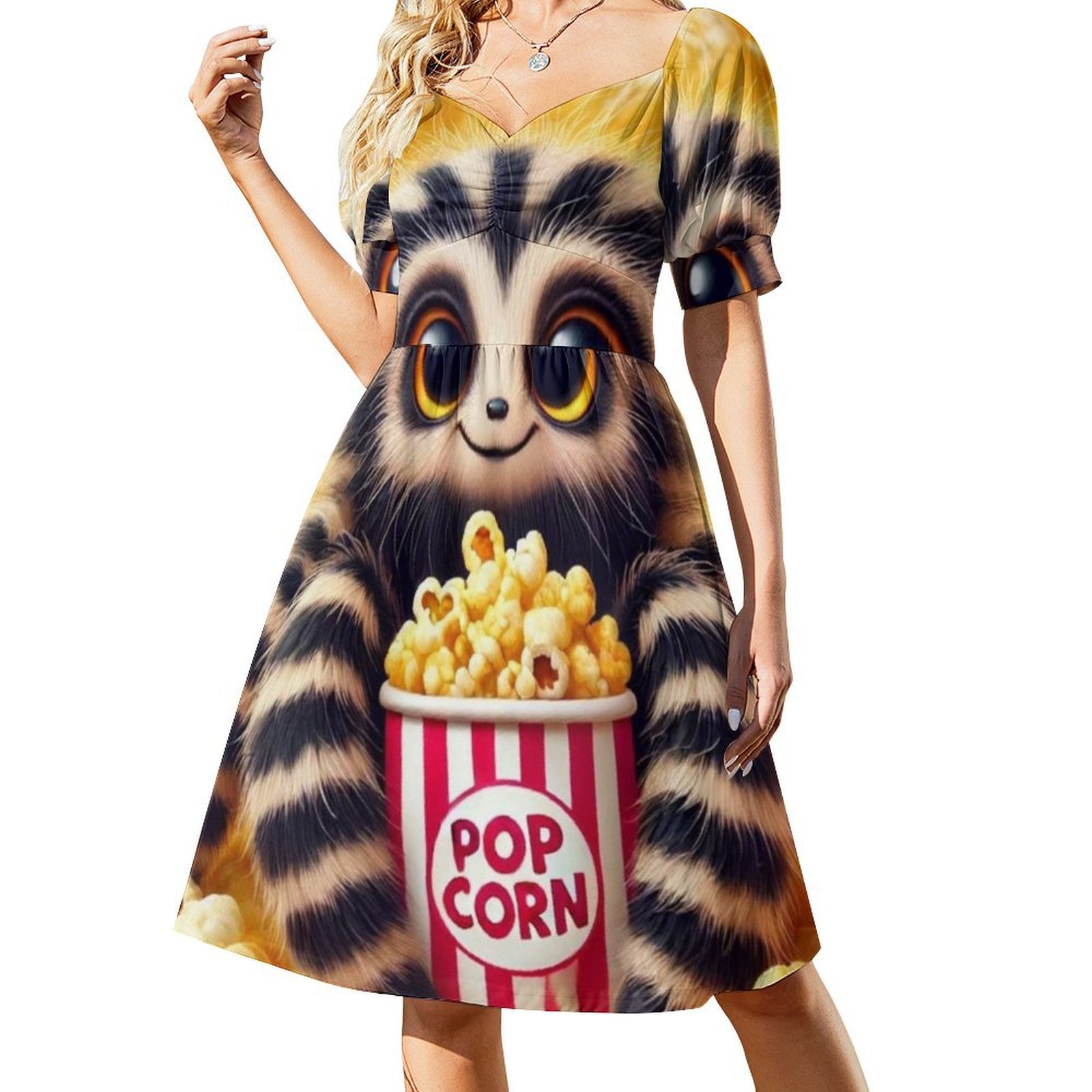 فستان بوهيمي بدون أكمام للنساء - مراجعة Popcorn وسعره
